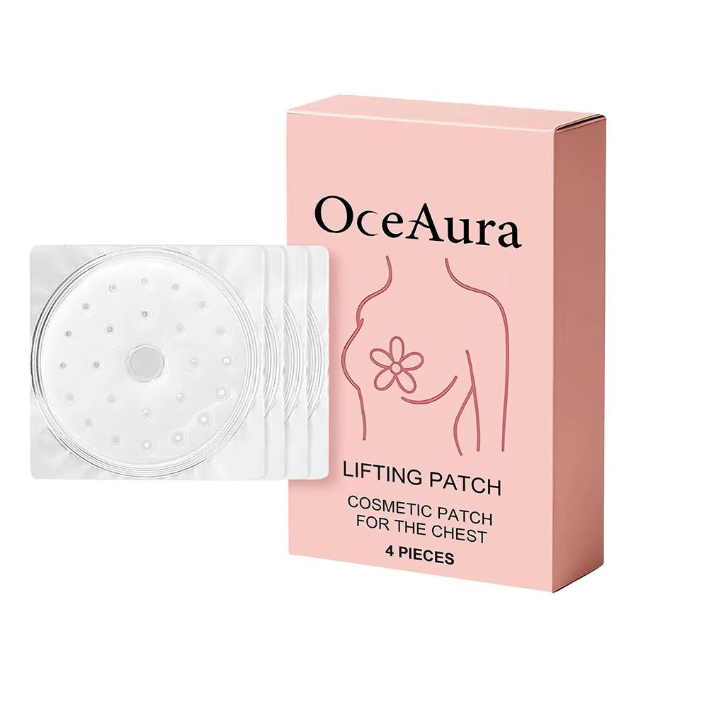 4-Piece Breast Enhancement Patches for Moisturizing and Firming Care