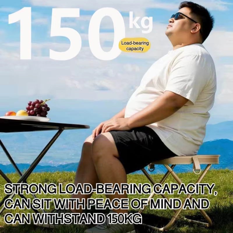 Portable Foldable Fish Stool with Carry Bag - Lightweight Mini Chair for Outdoor Travel and Picnics