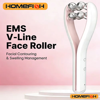 Y-Shaped Face Lifting Roller and Facial Massager for Chin Enhancement - Home Use Beauty Instrument and Skin Care Tool