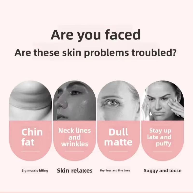 Y-Shaped Face Lifting Roller and Facial Massager for Chin Enhancement - Home Use Beauty Instrument and Skin Care Tool