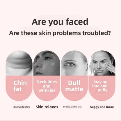 Y-Shaped Face Lifting Roller and Facial Massager for Chin Enhancement - Home Use Beauty Instrument and Skin Care Tool