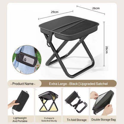 Portable Foldable Fish Stool with Carry Bag - Lightweight Mini Chair for Outdoor Travel and Picnics
