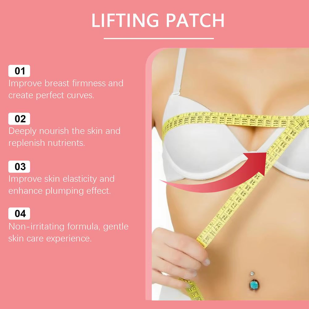 4-Piece Breast Enhancement Patches for Moisturizing and Firming Care