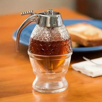 Honey Dispenser with Stand - Multifunctional Kitchen Gadget for Syrups and Sauces