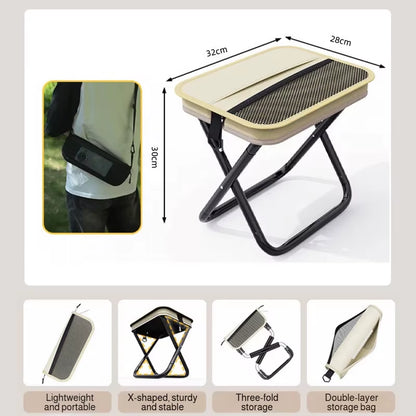 Portable Foldable Fish Stool with Carry Bag - Lightweight Mini Chair for Outdoor Travel and Picnics