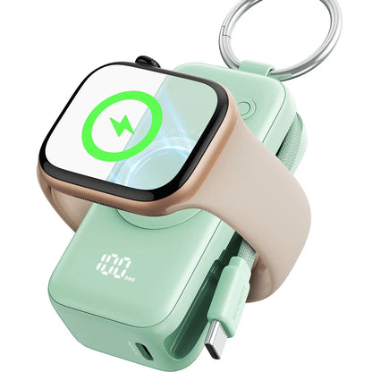 INIU P81 Snapgo Mini 5000mAh Power Bank with Keychain - Perfect Fast Charging Solution for Apple Watch, iPhone, and AirPods - Ideal Valentine's Day Gift for Her