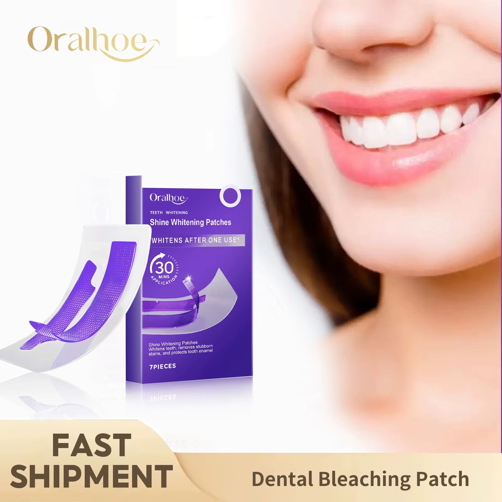 Transform Your Smile with Professional Purple Teeth Whitening Strips - Effective Plaque Removal and Sensitivity Reduction
