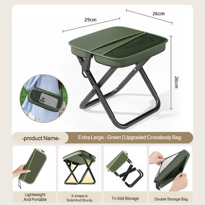 Portable Foldable Fish Stool with Carry Bag - Lightweight Mini Chair for Outdoor Travel and Picnics