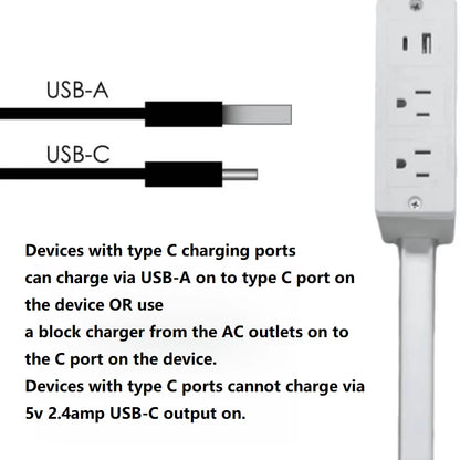 Rotatable Electrical Wall Plug Extender with Adjustable Length Multi-Outlet Power Socket Adapter for Space Optimization