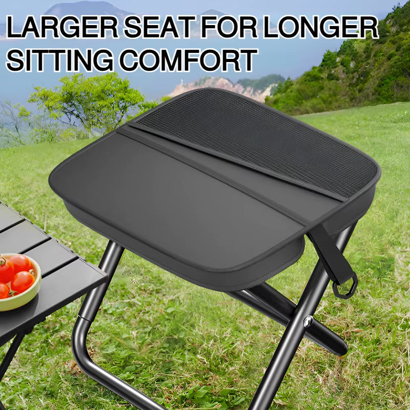 Portable Foldable Fish Stool with Carry Bag - Lightweight Mini Chair for Outdoor Travel and Picnics