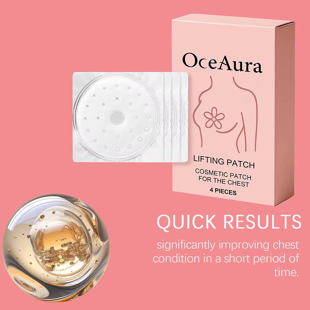 4-Piece Breast Enhancement Patches for Moisturizing and Firming Care