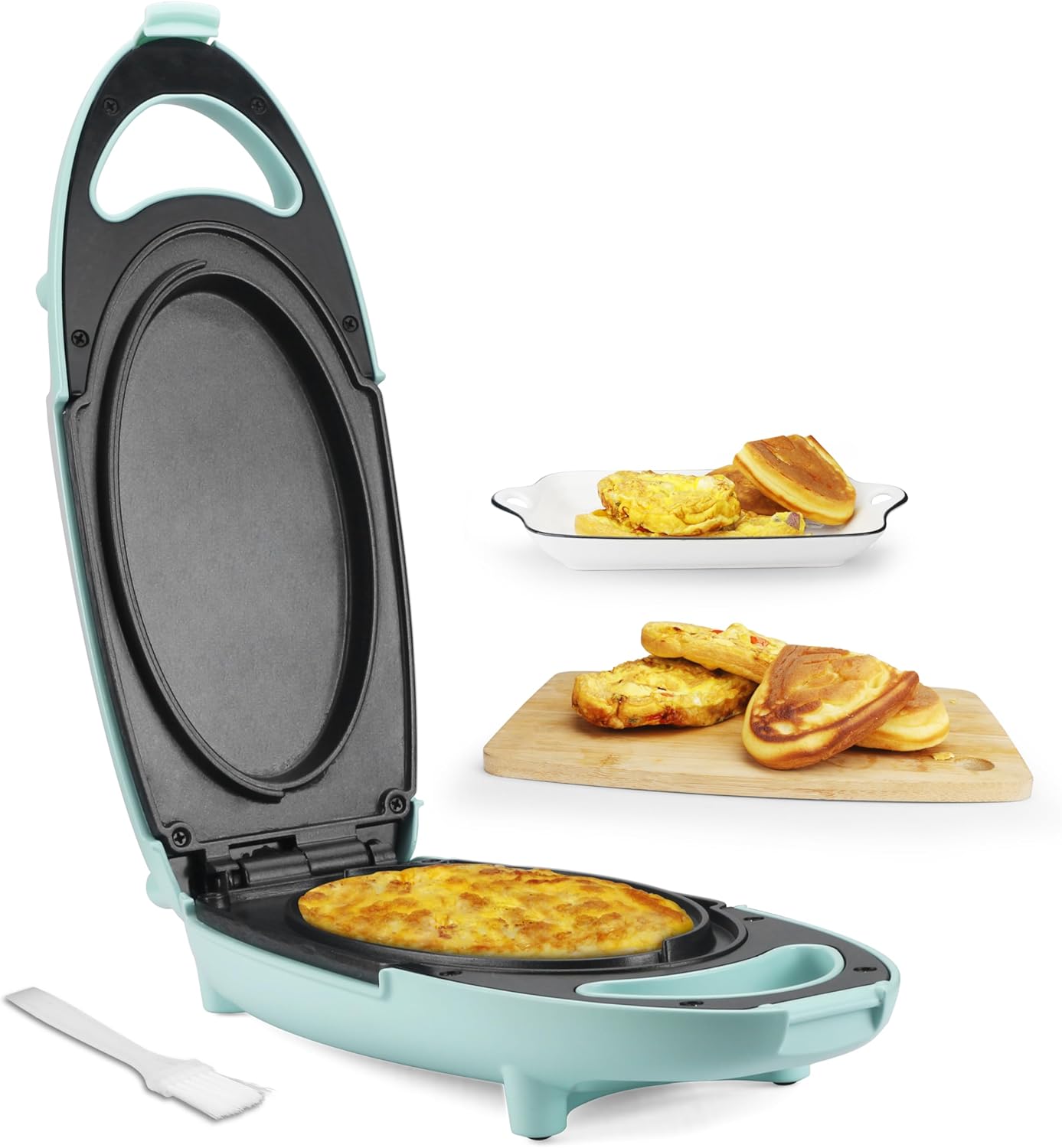 Revolutionize Your Breakfast with the Aqua Electric Omelette Maker – Nonstick Double-Sided Pan for Perfectly Flipped Omelettes and More!