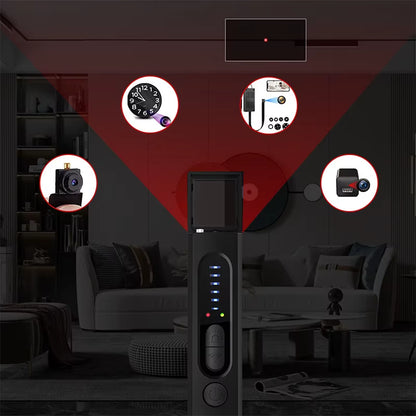 X13 Professional Anti-Spy Hidden Camera and GPS Tracker Detector - RF Wireless Signal Scanner for Hotel, Office, and Travel Use
