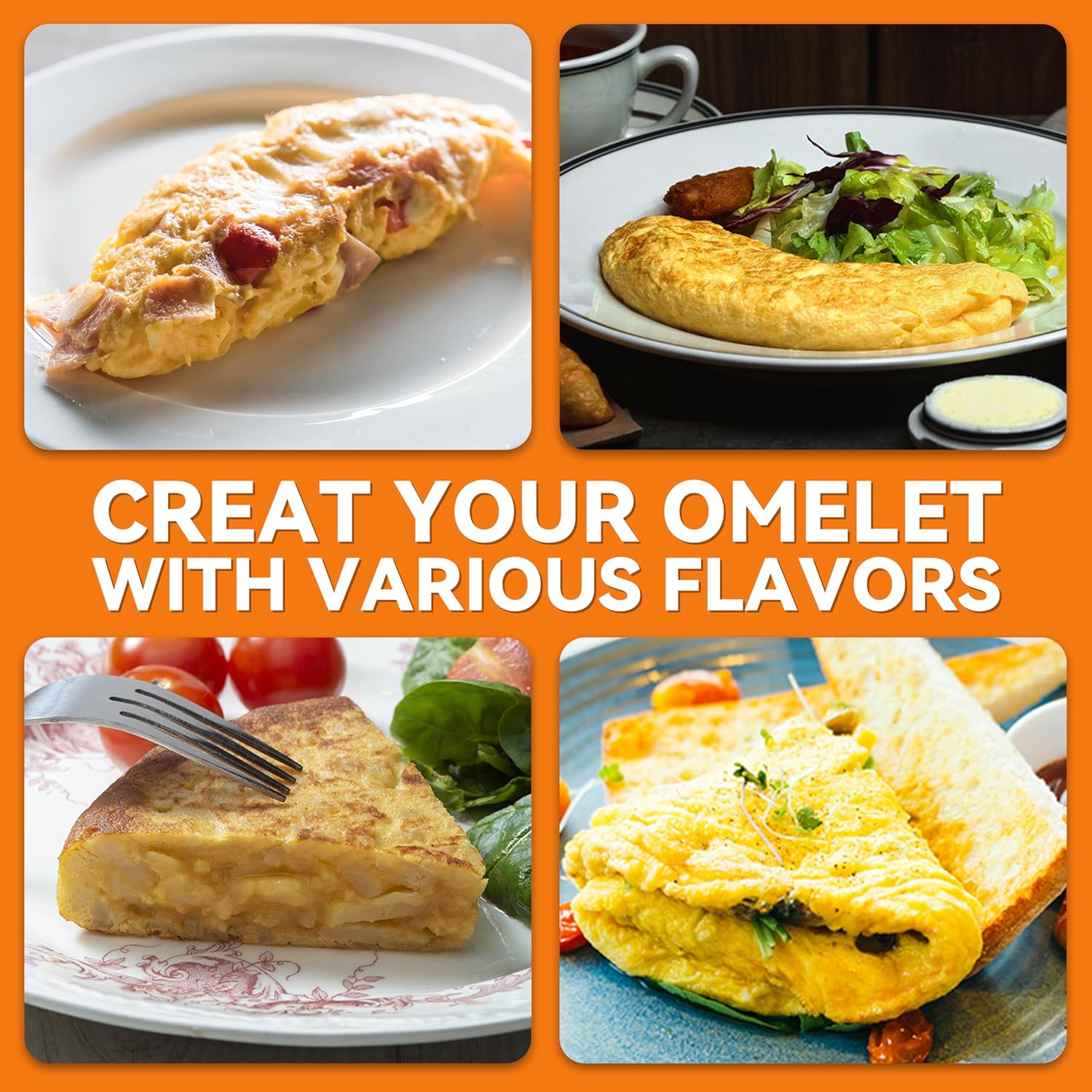 Revolutionize Your Breakfast with the Aqua Electric Omelette Maker – Nonstick Double-Sided Pan for Perfectly Flipped Omelettes and More!