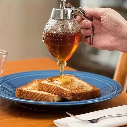 Honey Dispenser with Stand - Multifunctional Kitchen Gadget for Syrups and Sauces