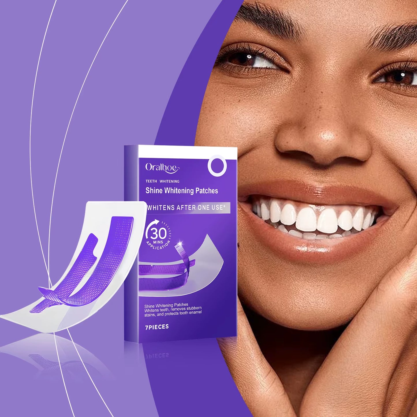 Transform Your Smile with Professional Purple Teeth Whitening Strips - Effective Plaque Removal and Sensitivity Reduction