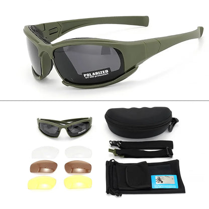Elevate Your Outdoor Experience with the 2025 Polarized Tactical Goggles - Four Interchangeable Lenses for Ultimate Windproof and Dustproof Protection!