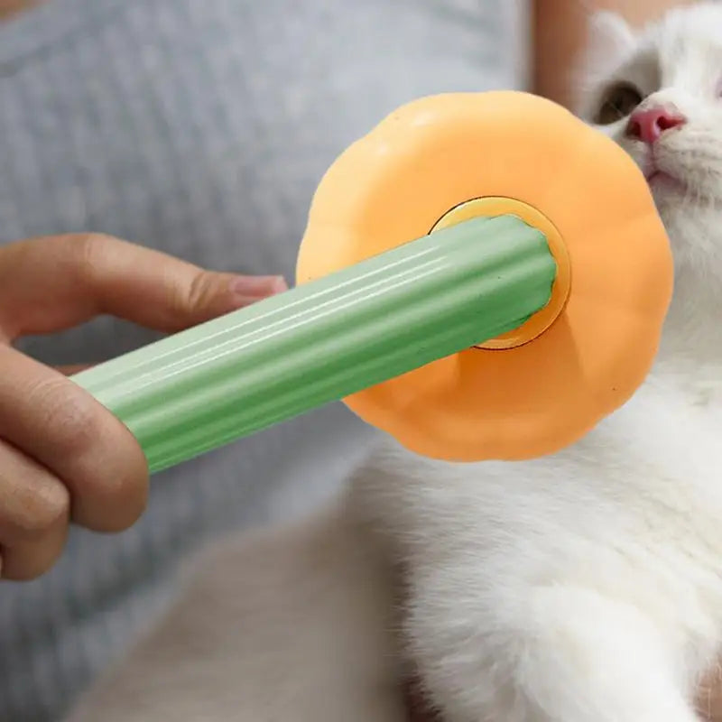Revolutionary Pumpkin-Shaped Self-Cleaning Grooming Brush for Cats and Dogs - Effortless Shedding, Detangling, and Soothing Massage for Your Beloved Pets
