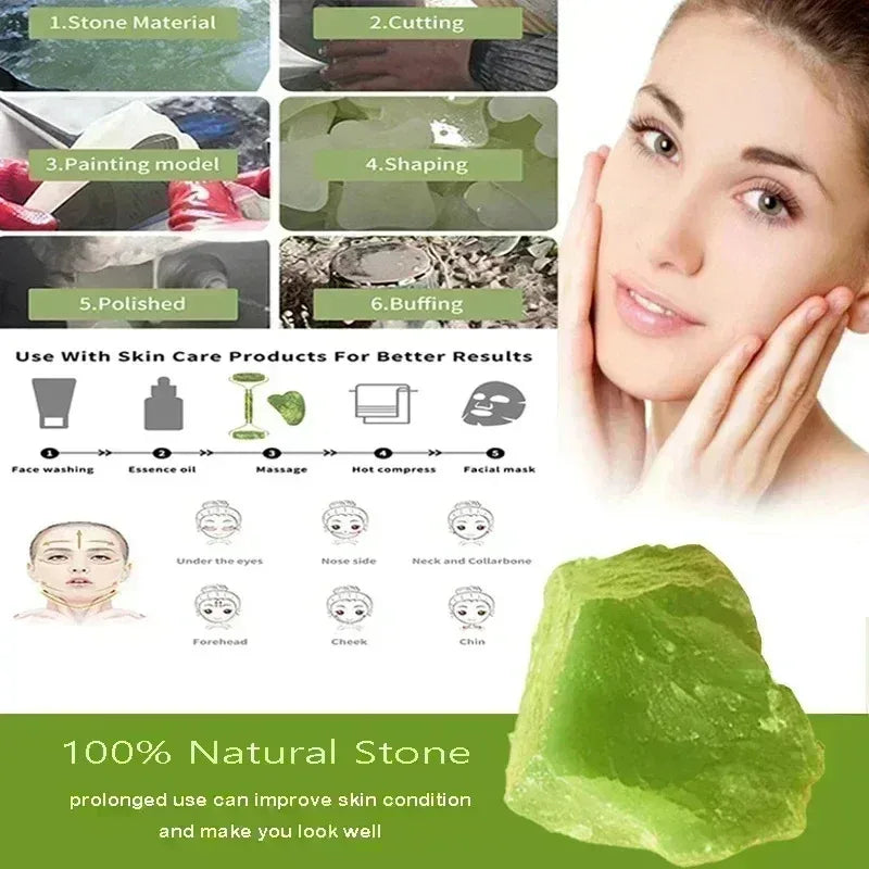 Revitalize Your Skin with Our Luxurious Natural Jade Roller and Gua Sha Set – The Ultimate Facial and Body Massage Tools for Lifting and Relaxation