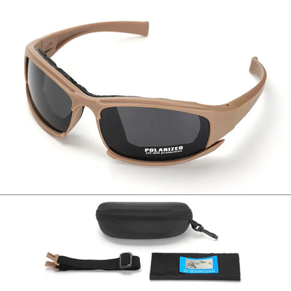 Elevate Your Outdoor Experience with the 2025 Polarized Tactical Goggles - Four Interchangeable Lenses for Ultimate Windproof and Dustproof Protection!