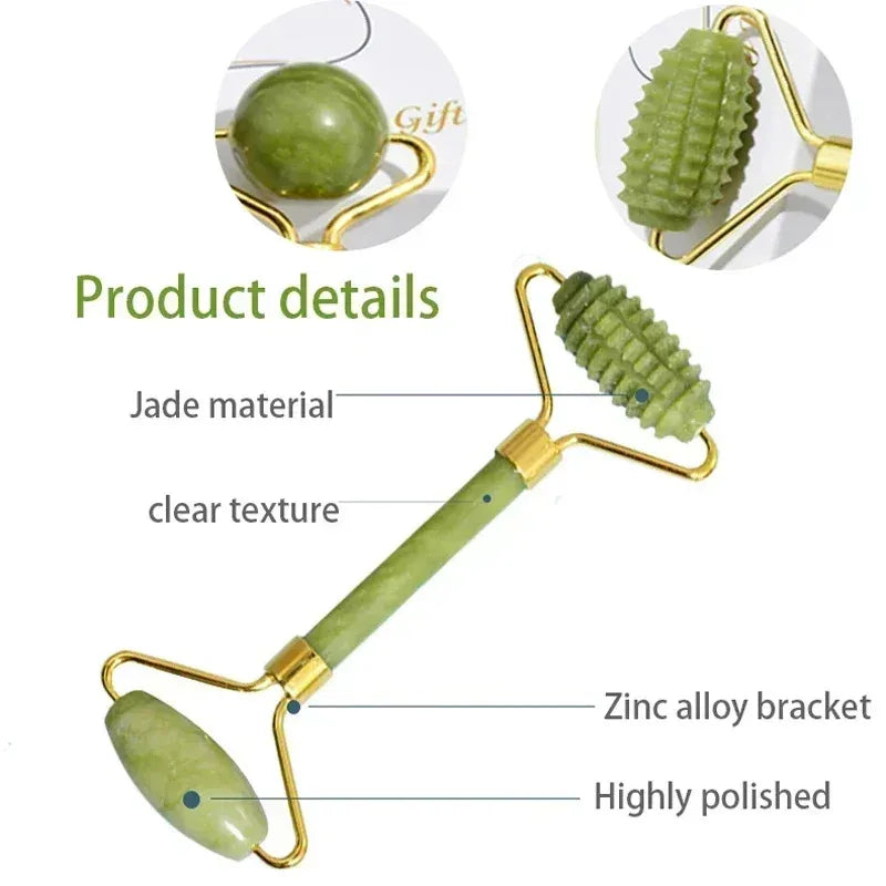 Revitalize Your Skin with Our Luxurious Natural Jade Roller and Gua Sha Set – The Ultimate Facial and Body Massage Tools for Lifting and Relaxation