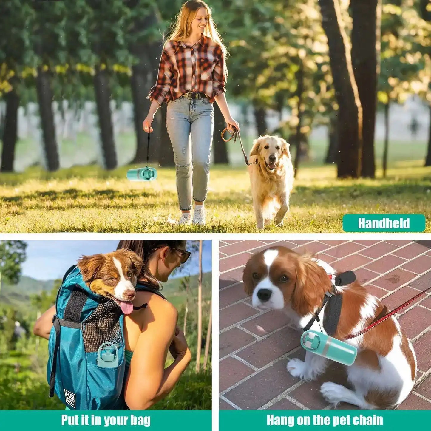 Effortless Outdoor Cleanup: Portable No-Touch Dog Pooper Scooper with Built-In Waste Bags
