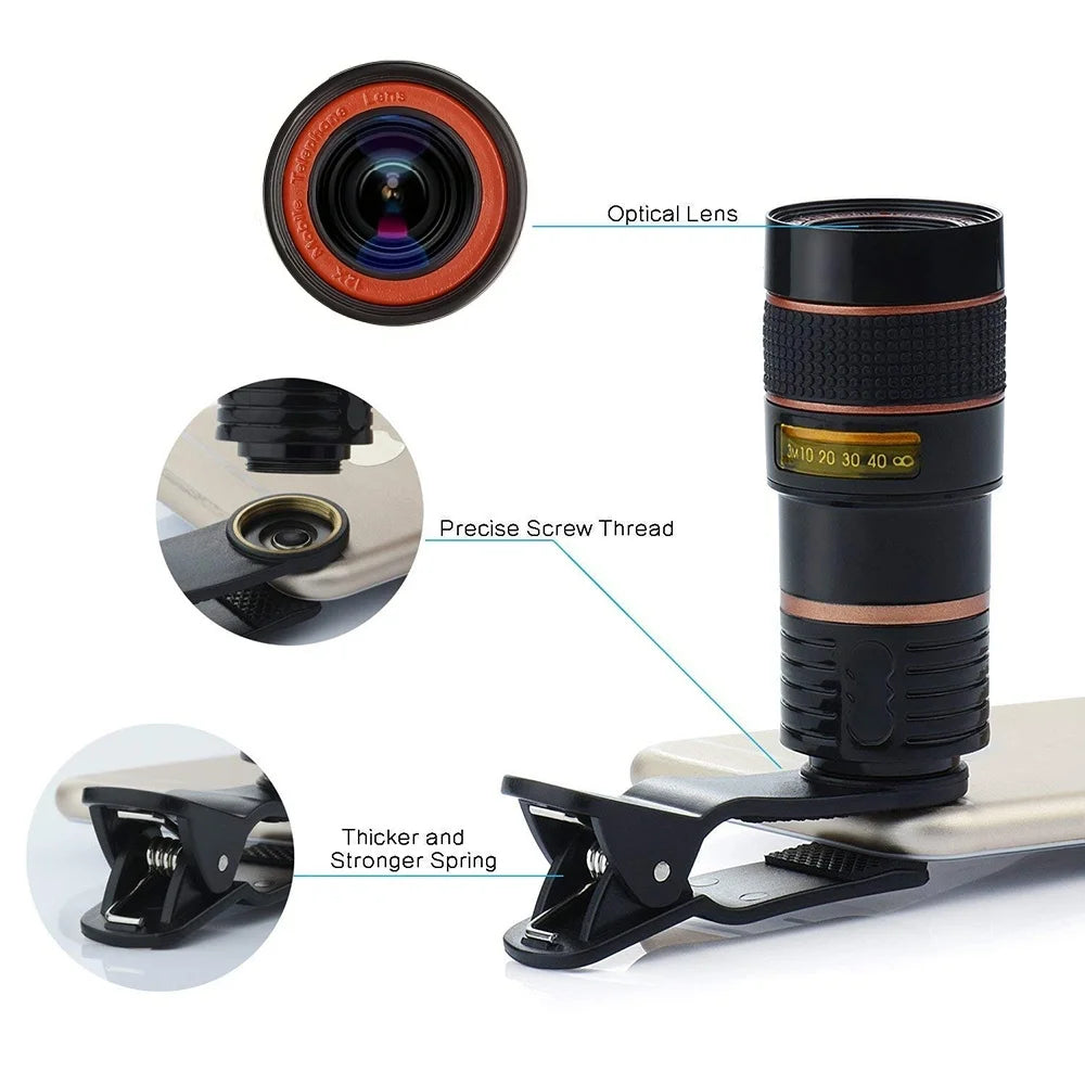 Transform Your Smartphone Photography with Our Universal Clip-On Telephoto Lens - Perfect for Capturing Distant Moments!