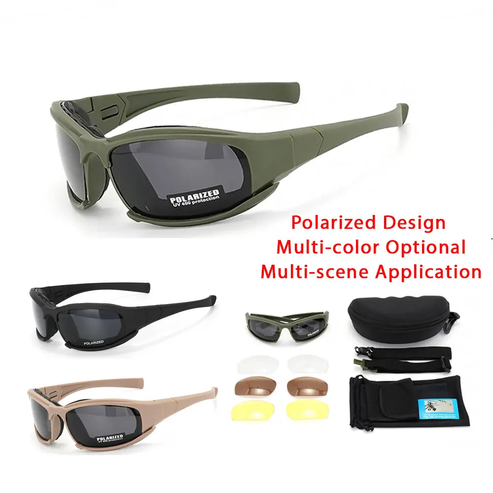 Elevate Your Outdoor Experience with the 2025 Polarized Tactical Goggles - Four Interchangeable Lenses for Ultimate Windproof and Dustproof Protection!
