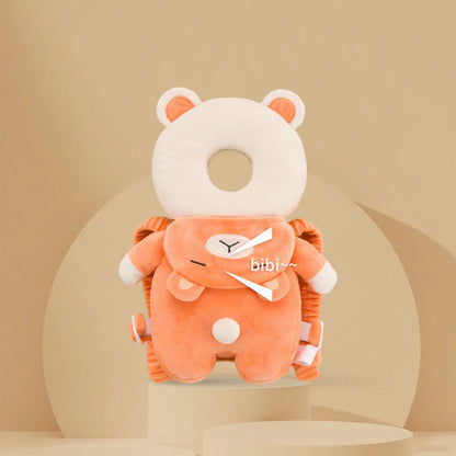 Toddler Safety Head Protector & Support Cushion - Adorable Cartoon Backpack for Safe Walking Adventures