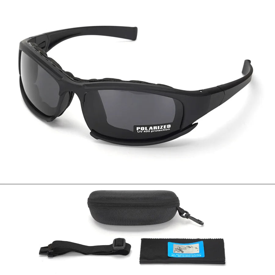 Elevate Your Outdoor Experience with the 2025 Polarized Tactical Goggles - Four Interchangeable Lenses for Ultimate Windproof and Dustproof Protection!