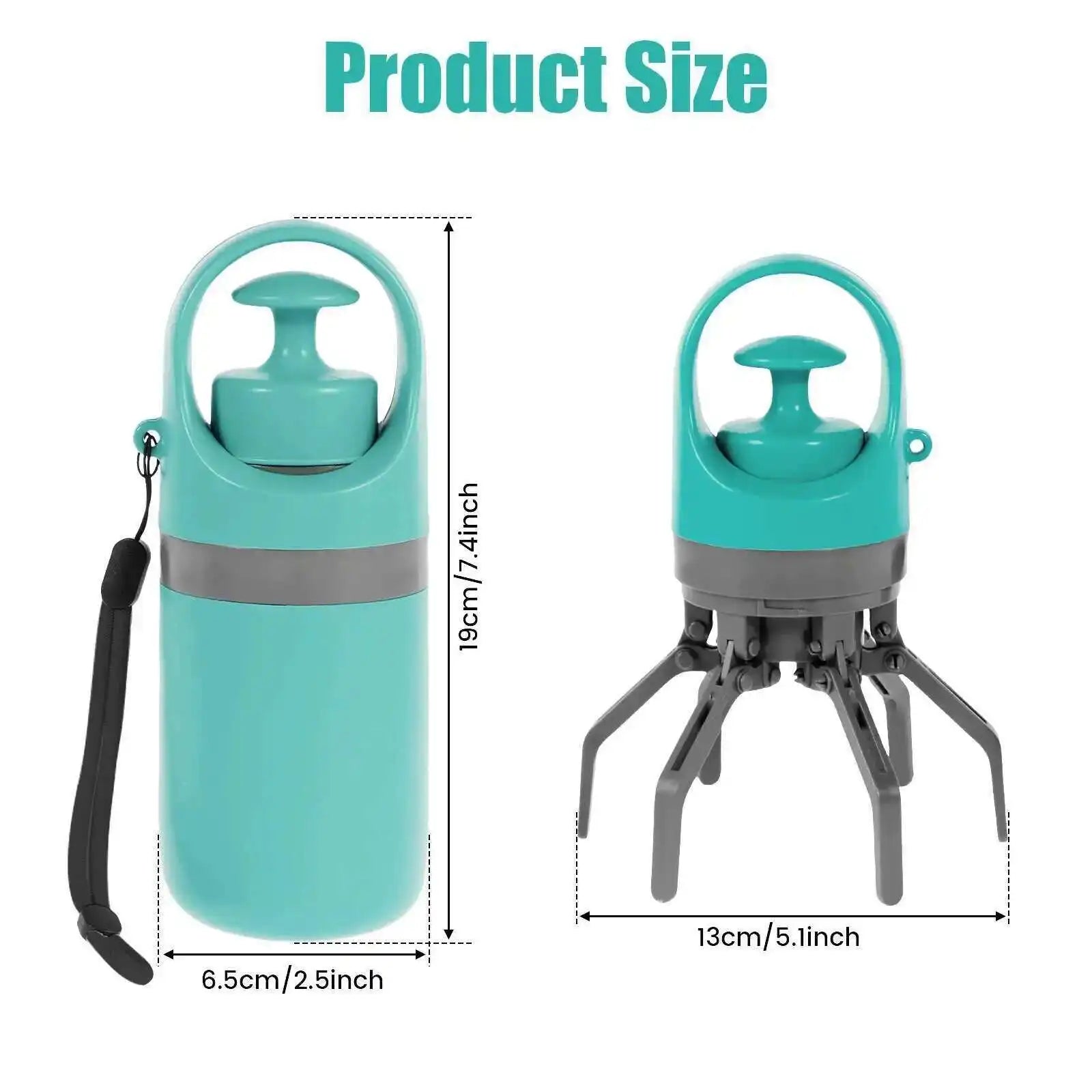 Effortless Outdoor Cleanup: Portable No-Touch Dog Pooper Scooper with Built-In Waste Bags