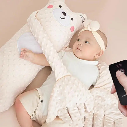 Remote Control Plush Cartoon Bear Sleep Aid Toy for Infants and Toddlers
