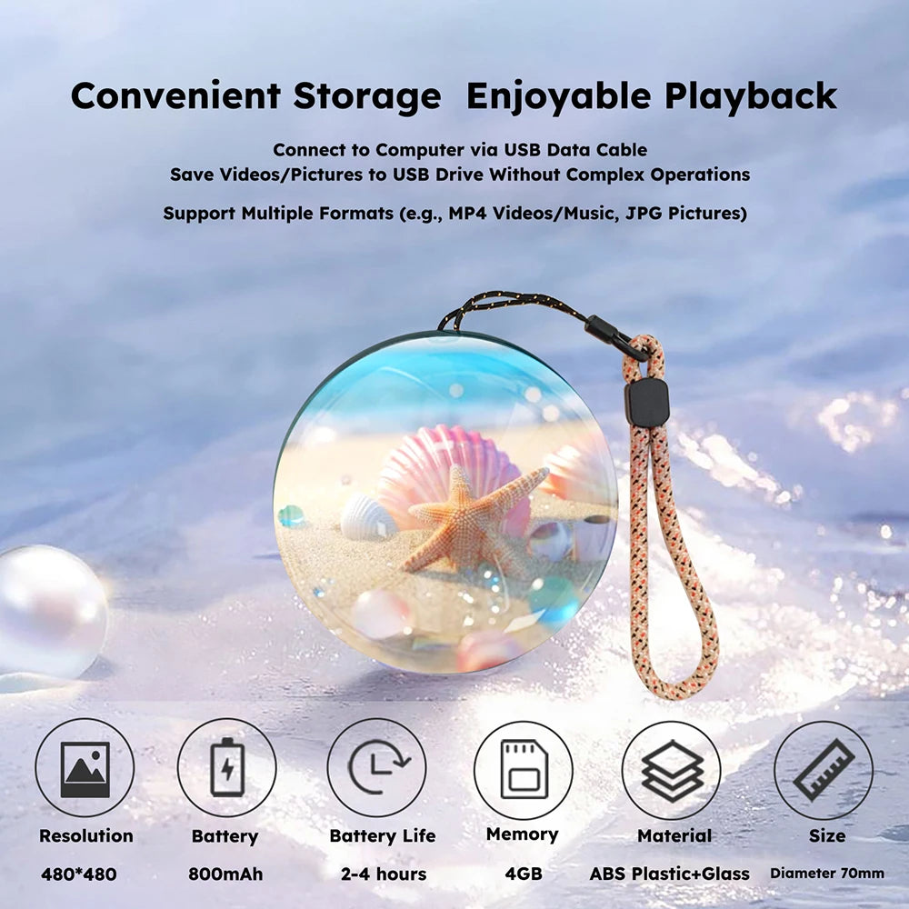 Elevate Your Memories with the 3D Crystal Ball Digital Photo & Video Album - The Perfect DIY Gift!