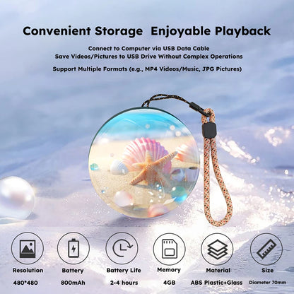 Elevate Your Memories with the 3D Crystal Ball Digital Photo & Video Album - The Perfect DIY Gift!