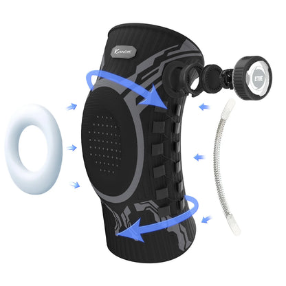 Smart Knob Compression Knee Brace with Patella Gel Pad and Lateral Stabilizer for Exercise (Single) - Model Kmh752