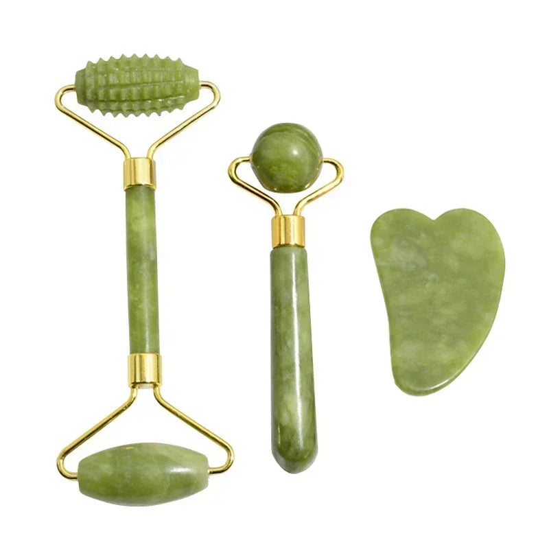 Revitalize Your Skin with Our Luxurious Natural Jade Roller and Gua Sha Set – The Ultimate Facial and Body Massage Tools for Lifting and Relaxation