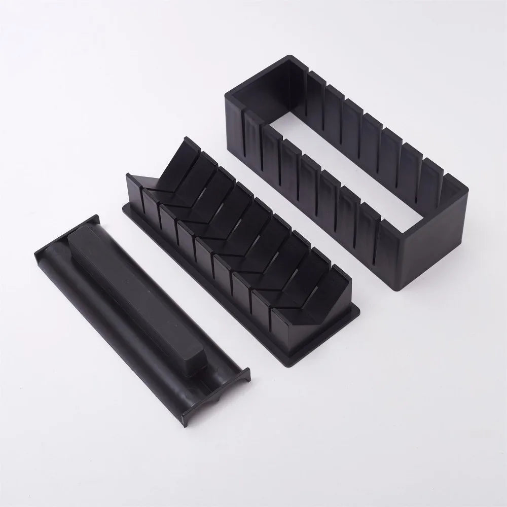 Create Stunning Sushi at Home with the Japanese Sushi Maker Set - 3-Piece Kit Featuring Shape Molds and Essential Kitchen Accessories