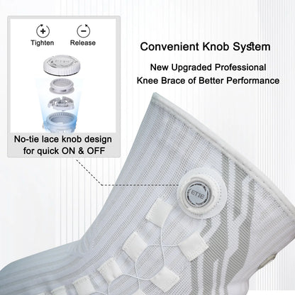 Smart Knob Compression Knee Brace with Patella Gel Pad and Lateral Stabilizer for Exercise (Single) - Model Kmh752