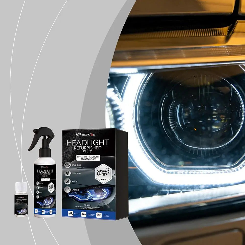 Professional Car Headlight Restoration Kit Headlamp Polishing Tool Set Remove Yellowing Oxidation Scratch Repair Liquid Cleaning