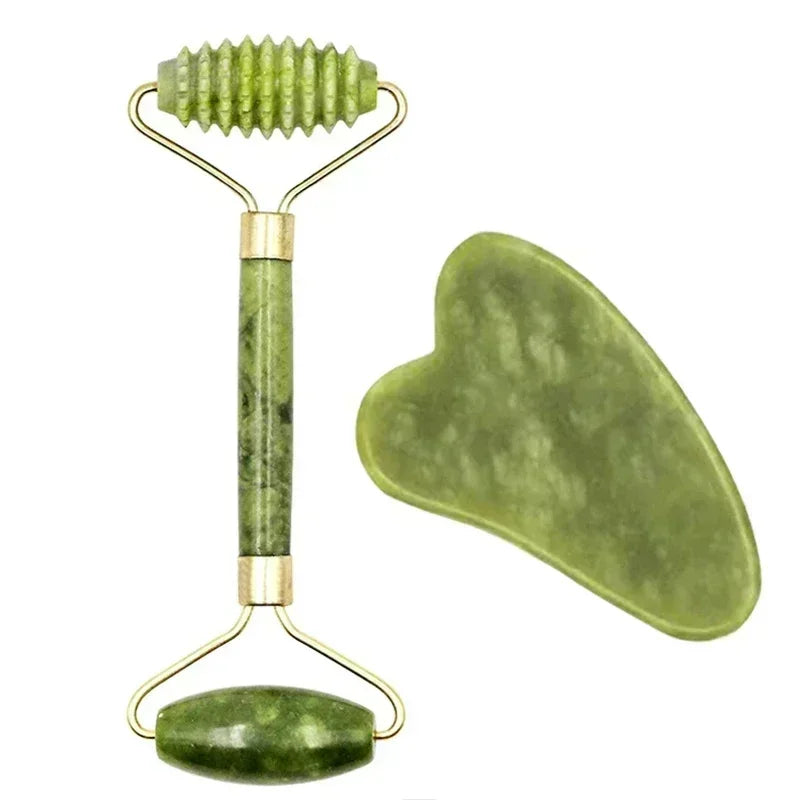 Revitalize Your Skin with Our Luxurious Natural Jade Roller and Gua Sha Set – The Ultimate Facial and Body Massage Tools for Lifting and Relaxation