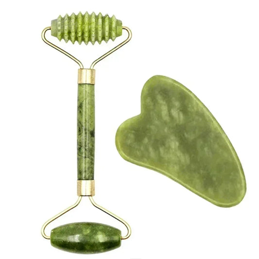 Revitalize Your Skin with Our Luxurious Natural Jade Roller and Gua Sha Set – The Ultimate Facial and Body Massage Tools for Lifting and Relaxation