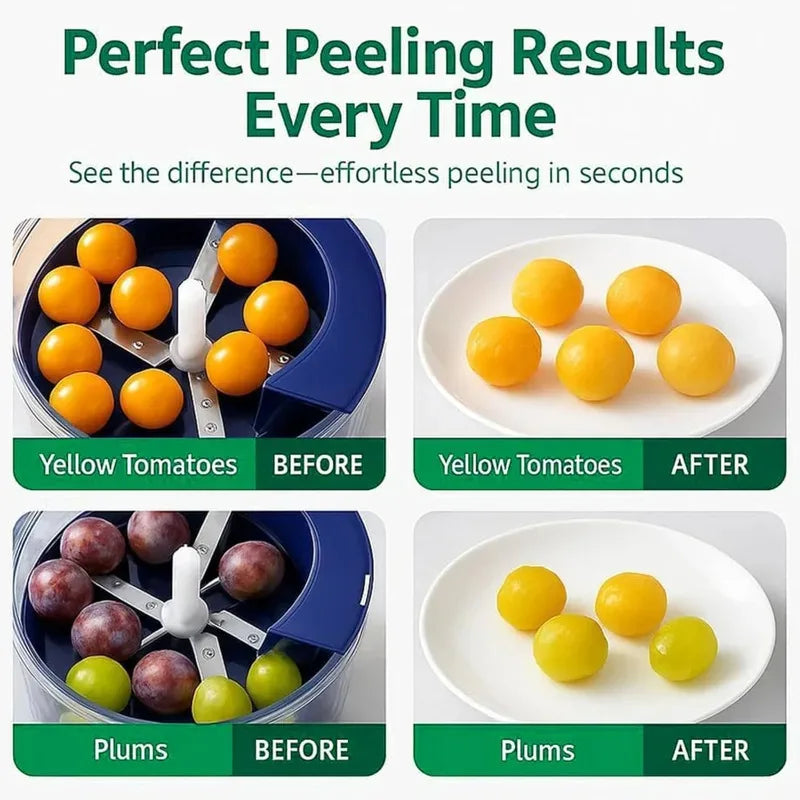 Automatic Grape and Garlic Peeler - Rechargeable Electric Kitchen Tool for Home and Commercial Use