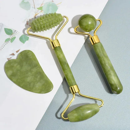 Revitalize Your Skin with Our Luxurious Natural Jade Roller and Gua Sha Set – The Ultimate Facial and Body Massage Tools for Lifting and Relaxation