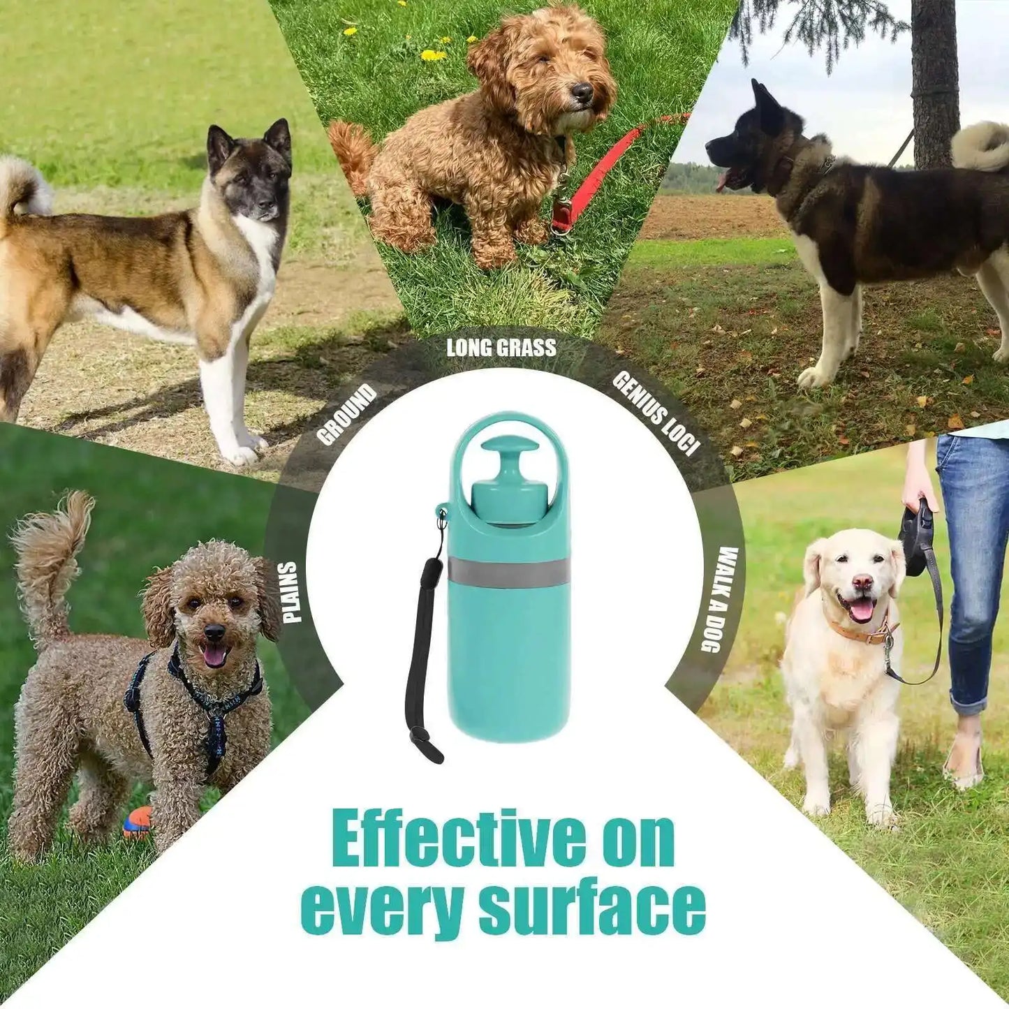 Effortless Outdoor Cleanup: Portable No-Touch Dog Pooper Scooper with Built-In Waste Bags