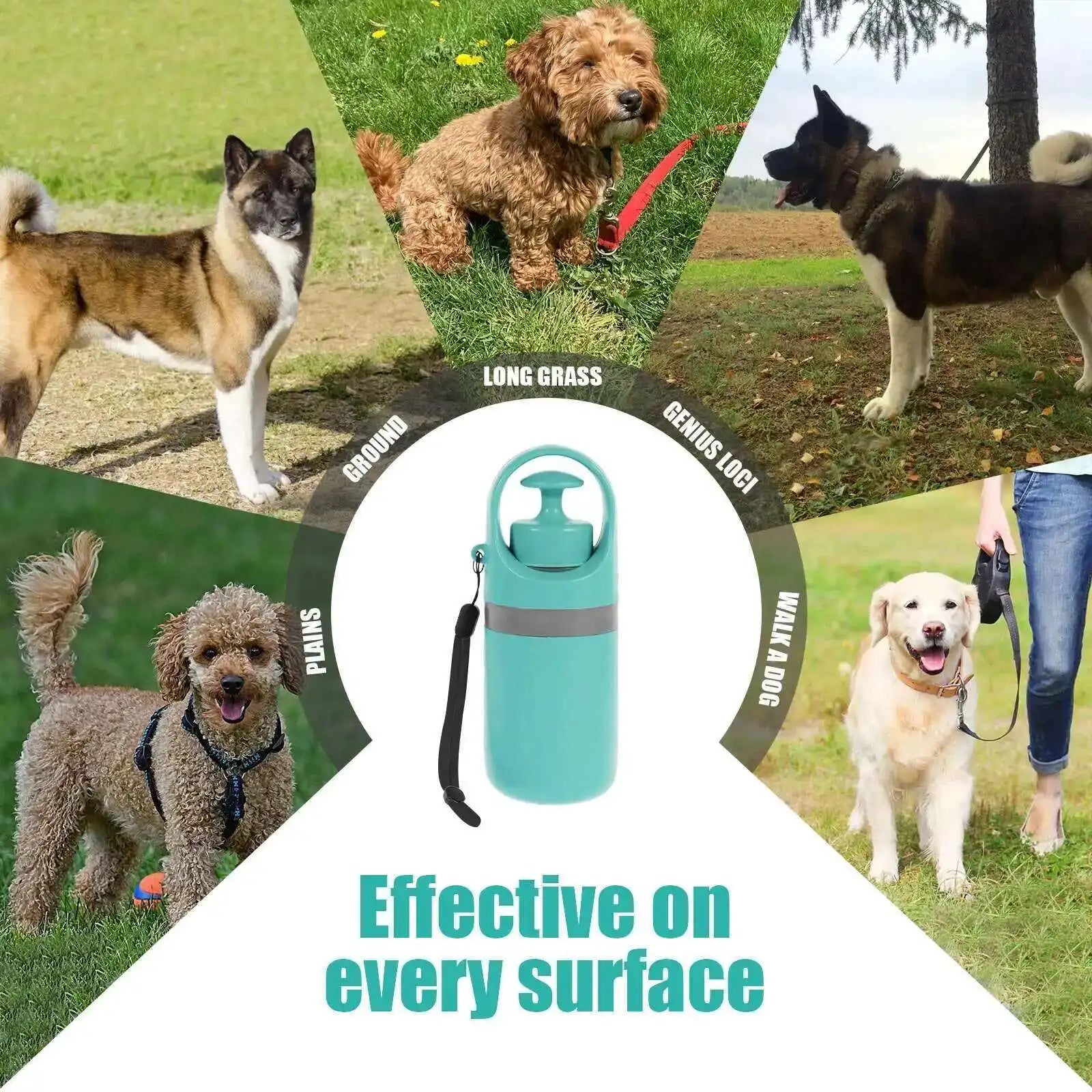 Effortless Outdoor Cleanup: Portable No-Touch Dog Pooper Scooper with Built-In Waste Bags