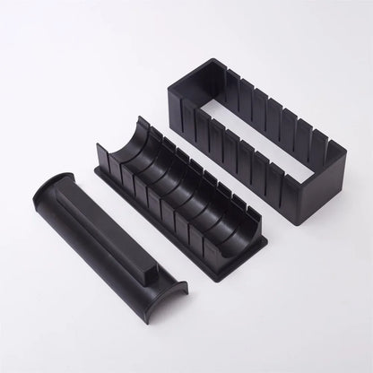 Create Stunning Sushi at Home with the Japanese Sushi Maker Set - 3-Piece Kit Featuring Shape Molds and Essential Kitchen Accessories