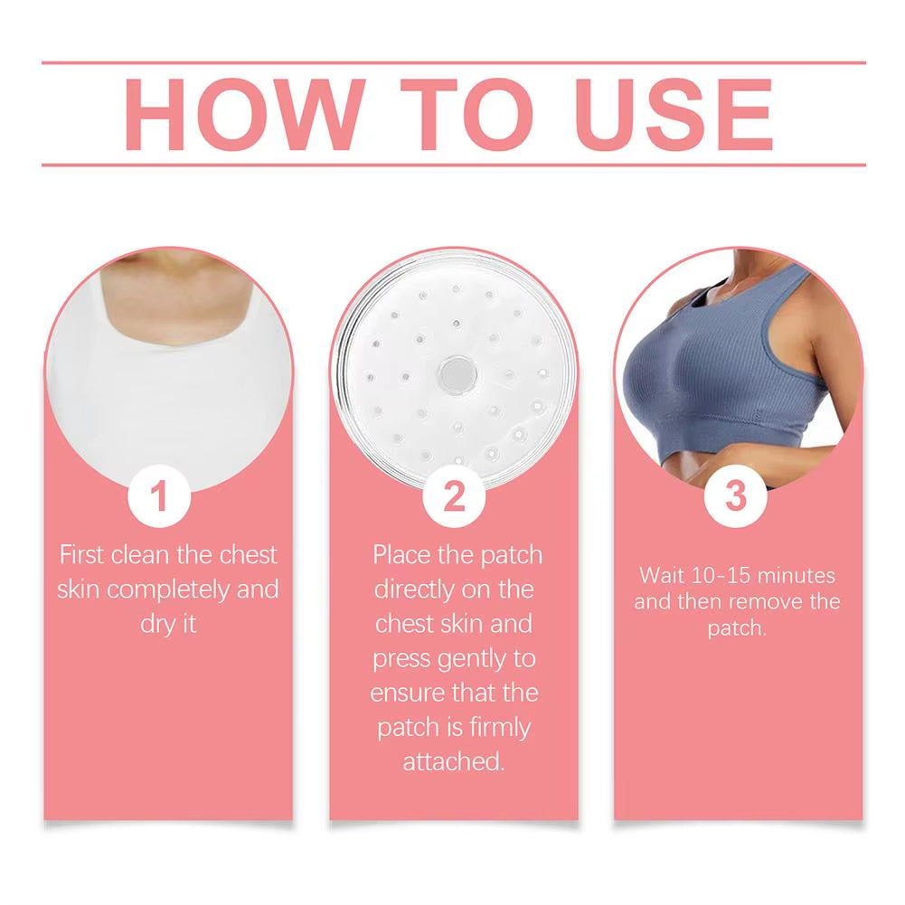 4-Piece Breast Enhancement Patches for Moisturizing and Firming Care