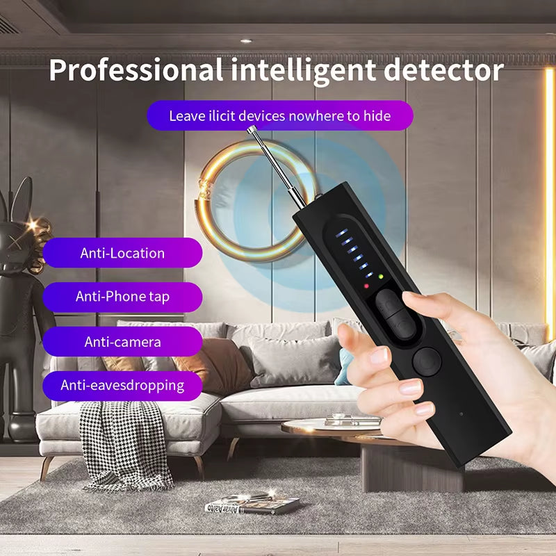X13 Professional Anti-Spy Hidden Camera and GPS Tracker Detector - RF Wireless Signal Scanner for Hotel, Office, and Travel Use