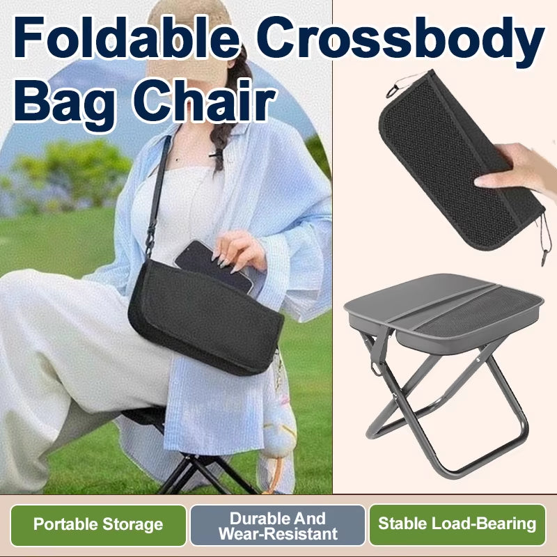 Portable Foldable Fish Stool with Carry Bag - Lightweight Mini Chair for Outdoor Travel and Picnics