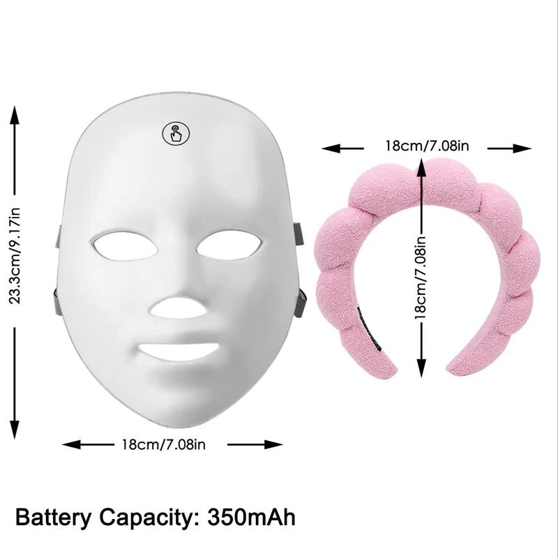 7 Color LED Beauty Mask, Facial Mask, LED Face Mask Comfort Skin Care Mask, Skincare Face Tool, Ideal Gift for Women, Birthday Gifts